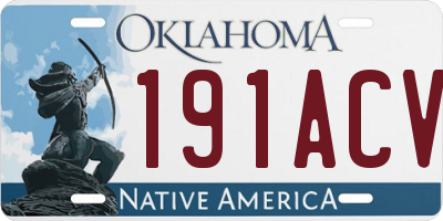 OK license plate 191ACV