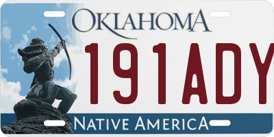 OK license plate 191ADY