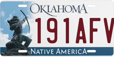 OK license plate 191AFV