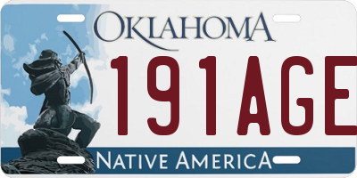 OK license plate 191AGE