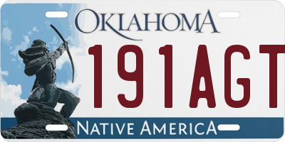 OK license plate 191AGT