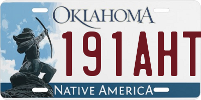 OK license plate 191AHT