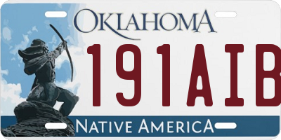 OK license plate 191AIB