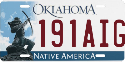 OK license plate 191AIG