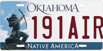 OK license plate 191AIR