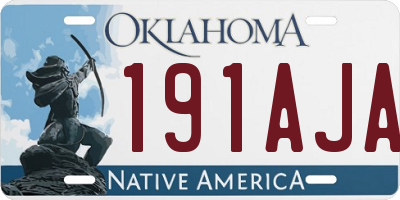 OK license plate 191AJA