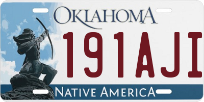 OK license plate 191AJI