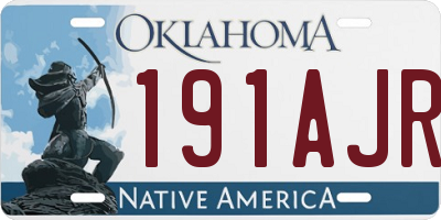 OK license plate 191AJR