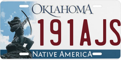 OK license plate 191AJS