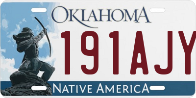 OK license plate 191AJY