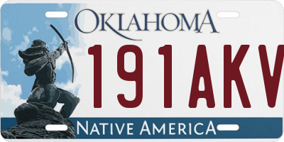 OK license plate 191AKV