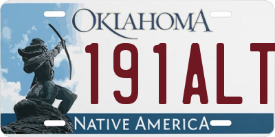 OK license plate 191ALT