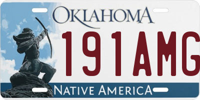 OK license plate 191AMG