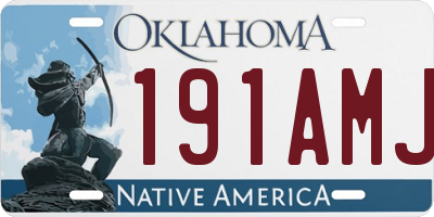 OK license plate 191AMJ