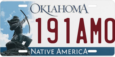 OK license plate 191AMO