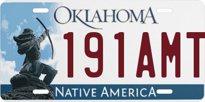 OK license plate 191AMT