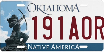 OK license plate 191AOR