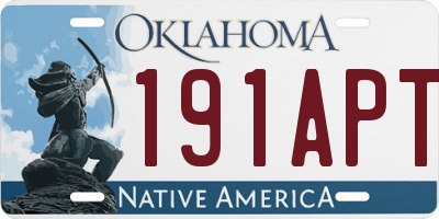 OK license plate 191APT