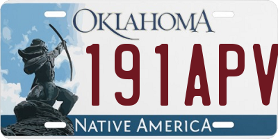 OK license plate 191APV