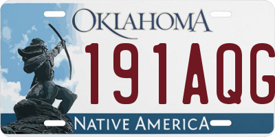 OK license plate 191AQG