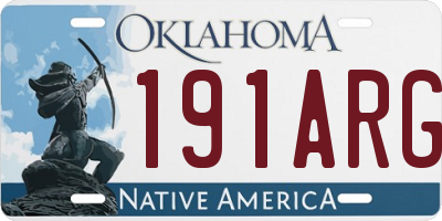 OK license plate 191ARG