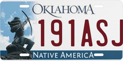 OK license plate 191ASJ