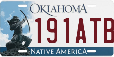 OK license plate 191ATB