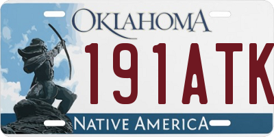 OK license plate 191ATK