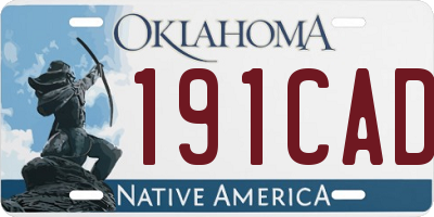 OK license plate 191CAD