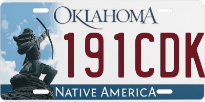 OK license plate 191CDK