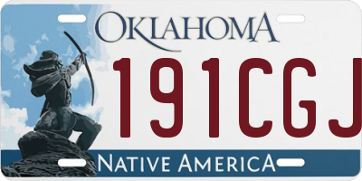 OK license plate 191CGJ