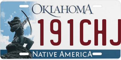 OK license plate 191CHJ