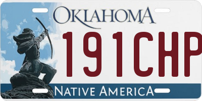 OK license plate 191CHP