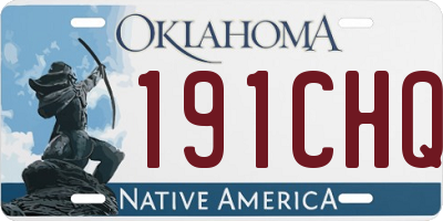 OK license plate 191CHQ