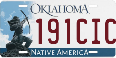 OK license plate 191CIC