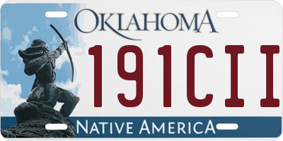 OK license plate 191CII