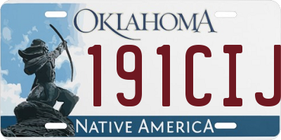 OK license plate 191CIJ