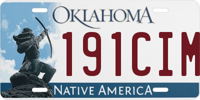 OK license plate 191CIM