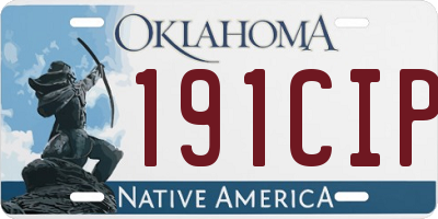 OK license plate 191CIP