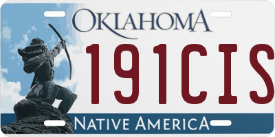 OK license plate 191CIS