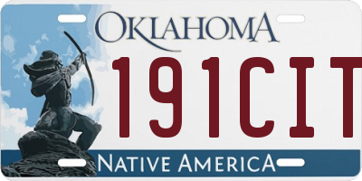 OK license plate 191CIT