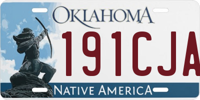 OK license plate 191CJA