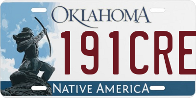 OK license plate 191CRE