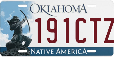 OK license plate 191CTZ