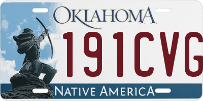OK license plate 191CVG