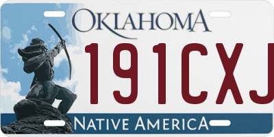 OK license plate 191CXJ