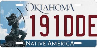 OK license plate 191DDE