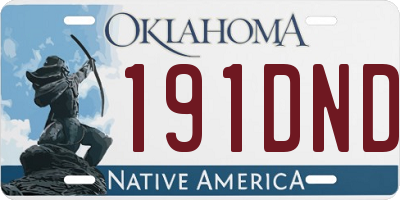 OK license plate 191DND