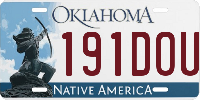 OK license plate 191DOU