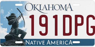 OK license plate 191DPG